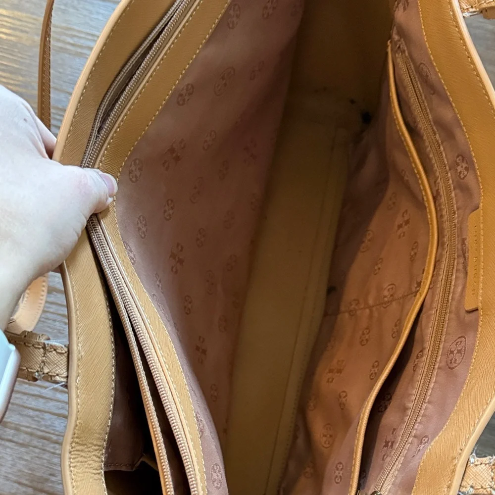 Tory Burch Camel Leather Tote - Picture 5 of 13
